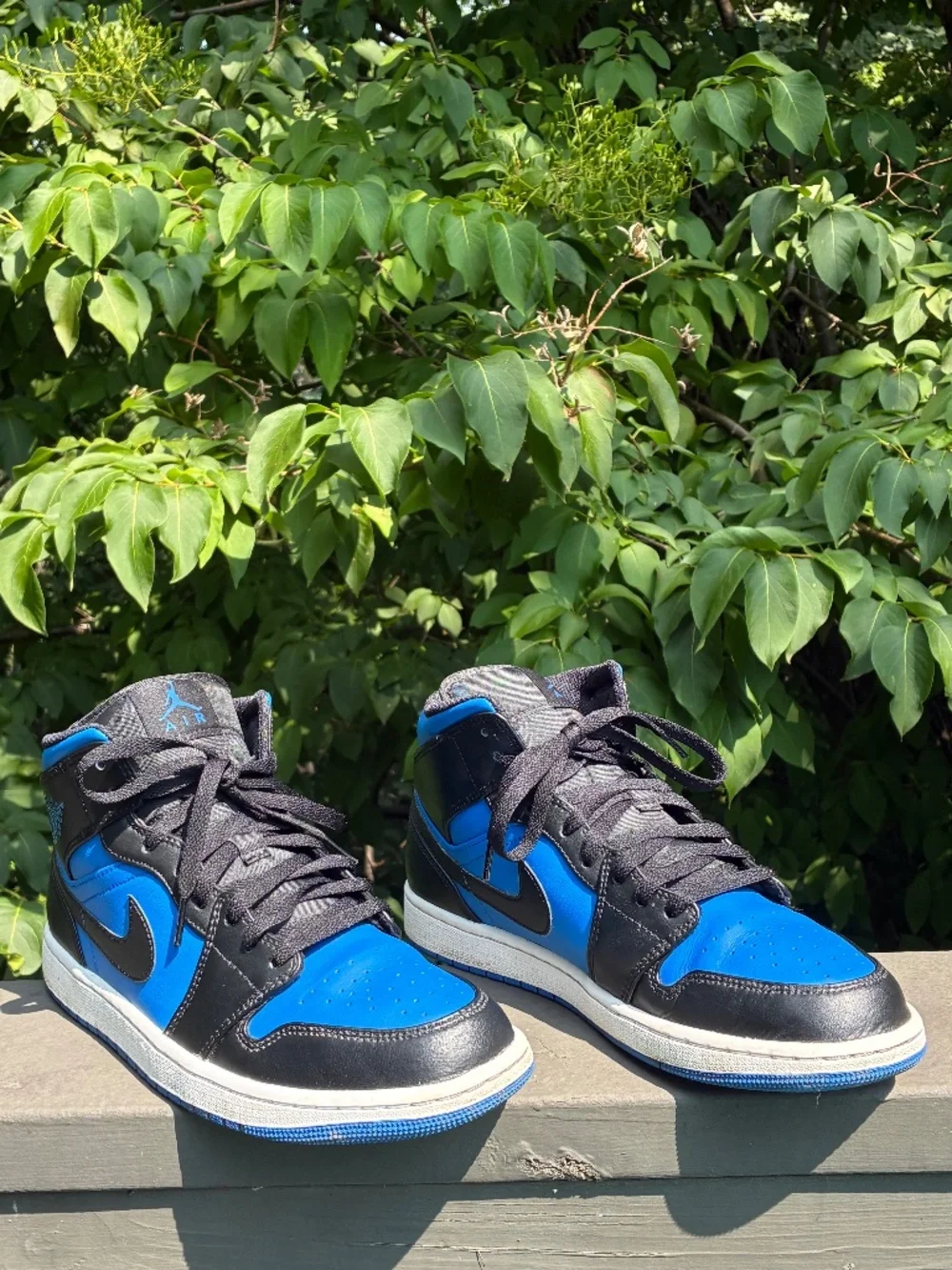 Size 10 Black & Royal Blue Air Jordan 1 Mid